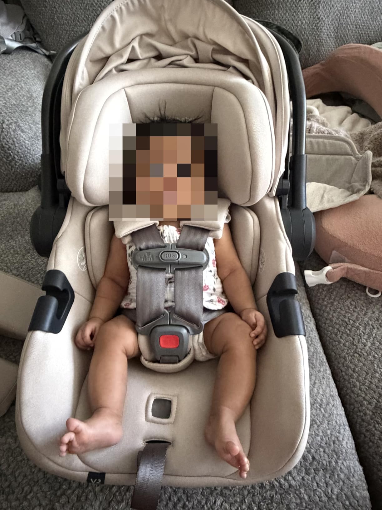 UPPAbaby Aria V2 Lightweight Infant Car Seat - Load Leg & Cover - Evelyn customer photo 1