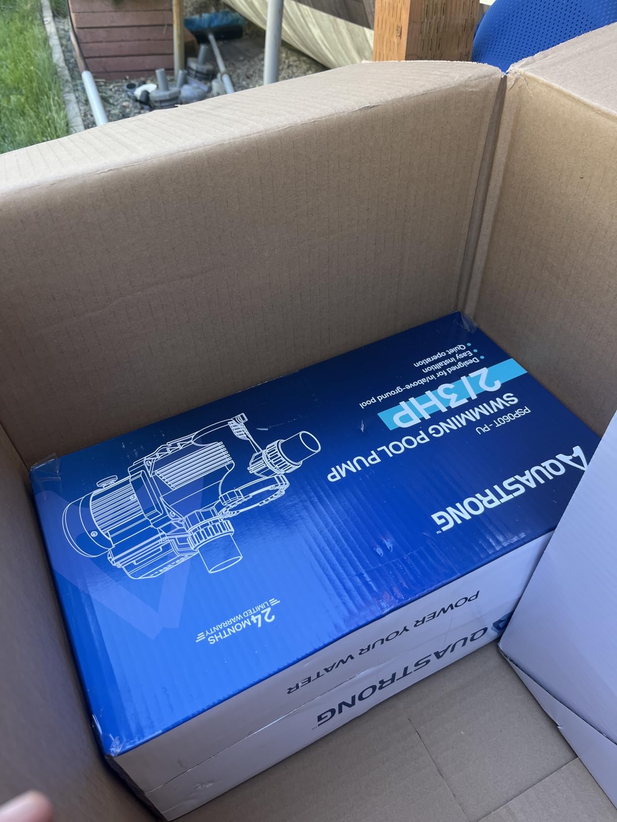 AQUASTRONG Sand Filter Pump for Above Ground Pool with Timer, 1/2 HP Pool Pumps Above Ground 2500 GPH for Pools up to 9000GAL, 12in Pool Sand Filter with 6-Way Valve, Improved Circulation & Filtration customer photo 2