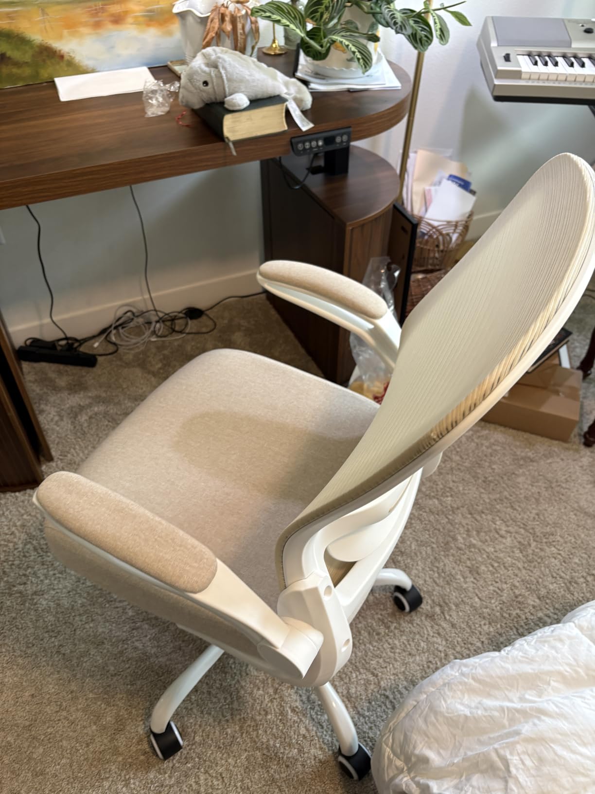 Mimoglad Home Office Chair - Ergonomic High Back Desk Chair with Adjustable Lumbar Support and Thickened Seat Cushion - Breathable Mesh Computer Chair customer photo 2