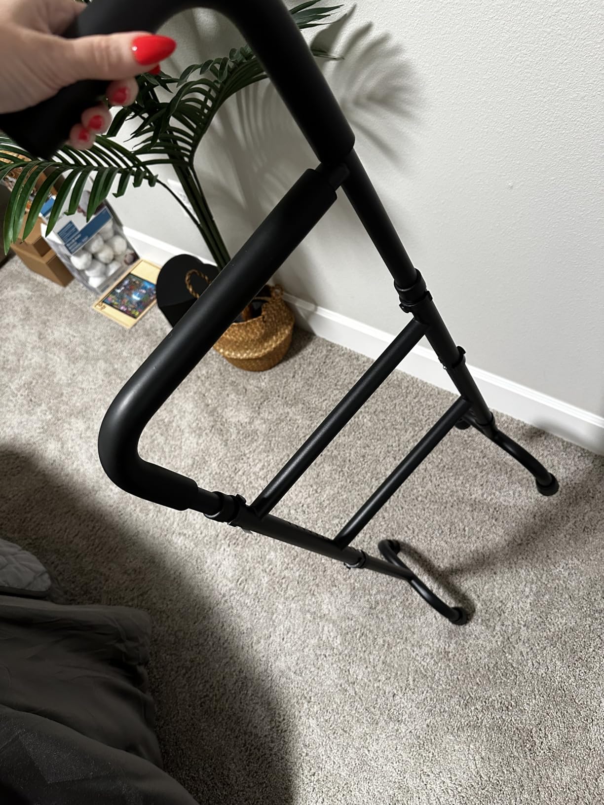 20-Level Adjustable Stair Climbing Assist Cane & Elderly Stair Lift Assist with Anti-Slip Handle & Stabilizing Feet, Standard Steps-Patent Pending (grey) customer photo 2