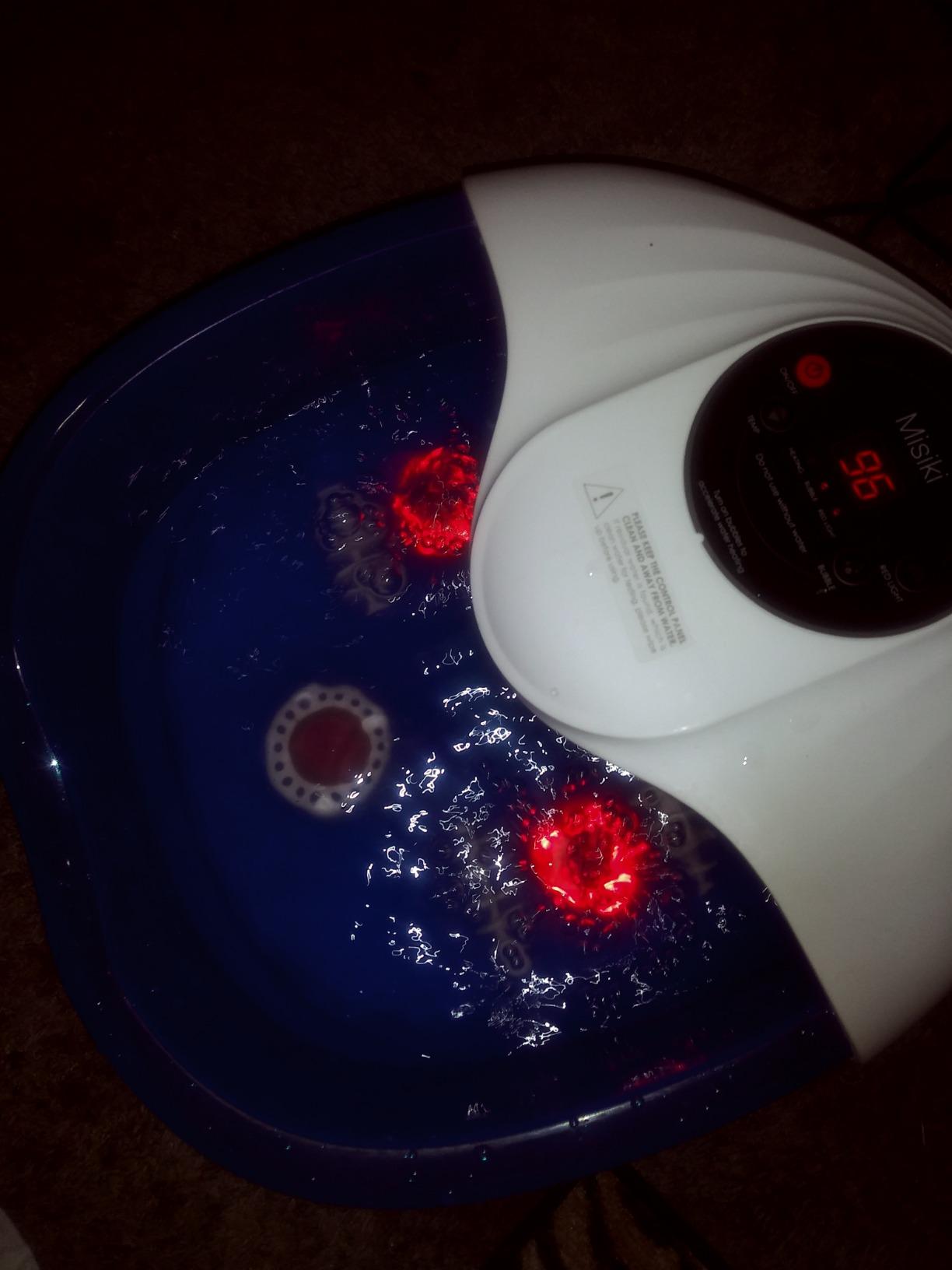 Collapsible Foot Spa Bath with Heat, Fits Men Size 12 (Royal Blue) customer photo 1