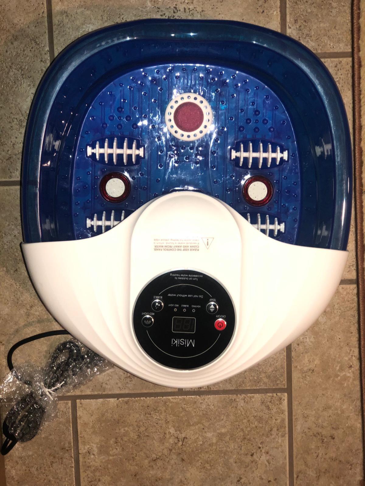 Collapsible Foot Spa Bath with Heat, Fits Men Size 12 (Royal Blue) customer photo 2