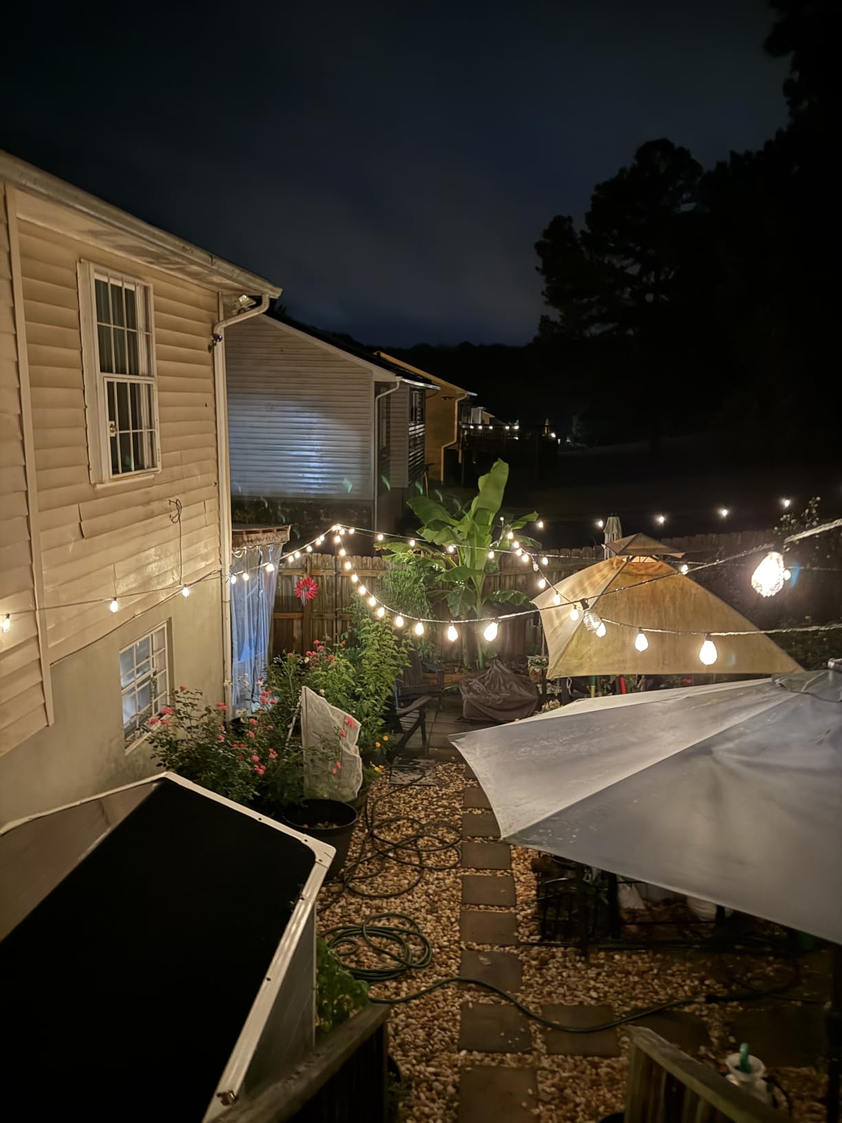 200FT Solar String Lights Outdoor Waterproof 72+2 LED Bulbs, Solar Powered with Remote & USB Port, 3 Light Modes Dimmable Patio Lights for Large Backyard, Garden, Party customer photo 1
