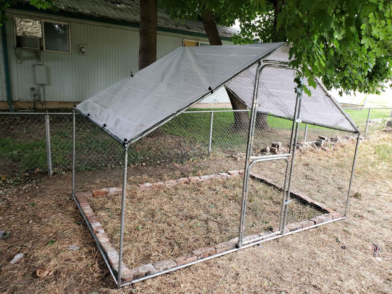 UDPATIO Large Metal Chicken Coop Walk in Run House Pen Galvanized Frame customer photo 2