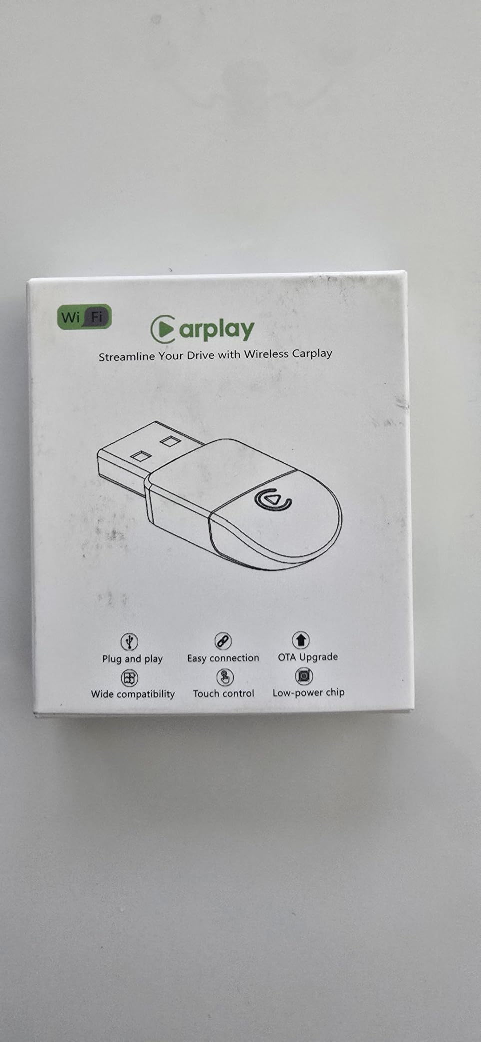 Wireless CarPlay Adapter for iPhone - Convert Wired to Wireless, Mini USB Design, Plug & Play - Compatible with Cars with Apple CarPlay - Includes USB-C Cable - Fast Connection, No Latency (Black) customer photo 2
