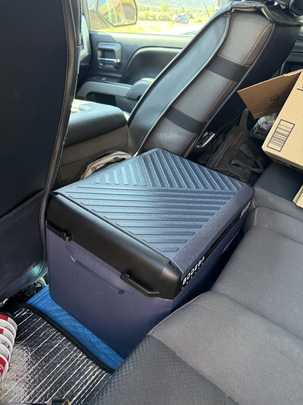 BODEGA 12 volt Car Refrigerator – 16QT Portable， Low Noise, Fast Cooling with LED Display, Multiple Charging Options, Energy-Efficient for Road Trips & Outdoor Adventures customer photo 2