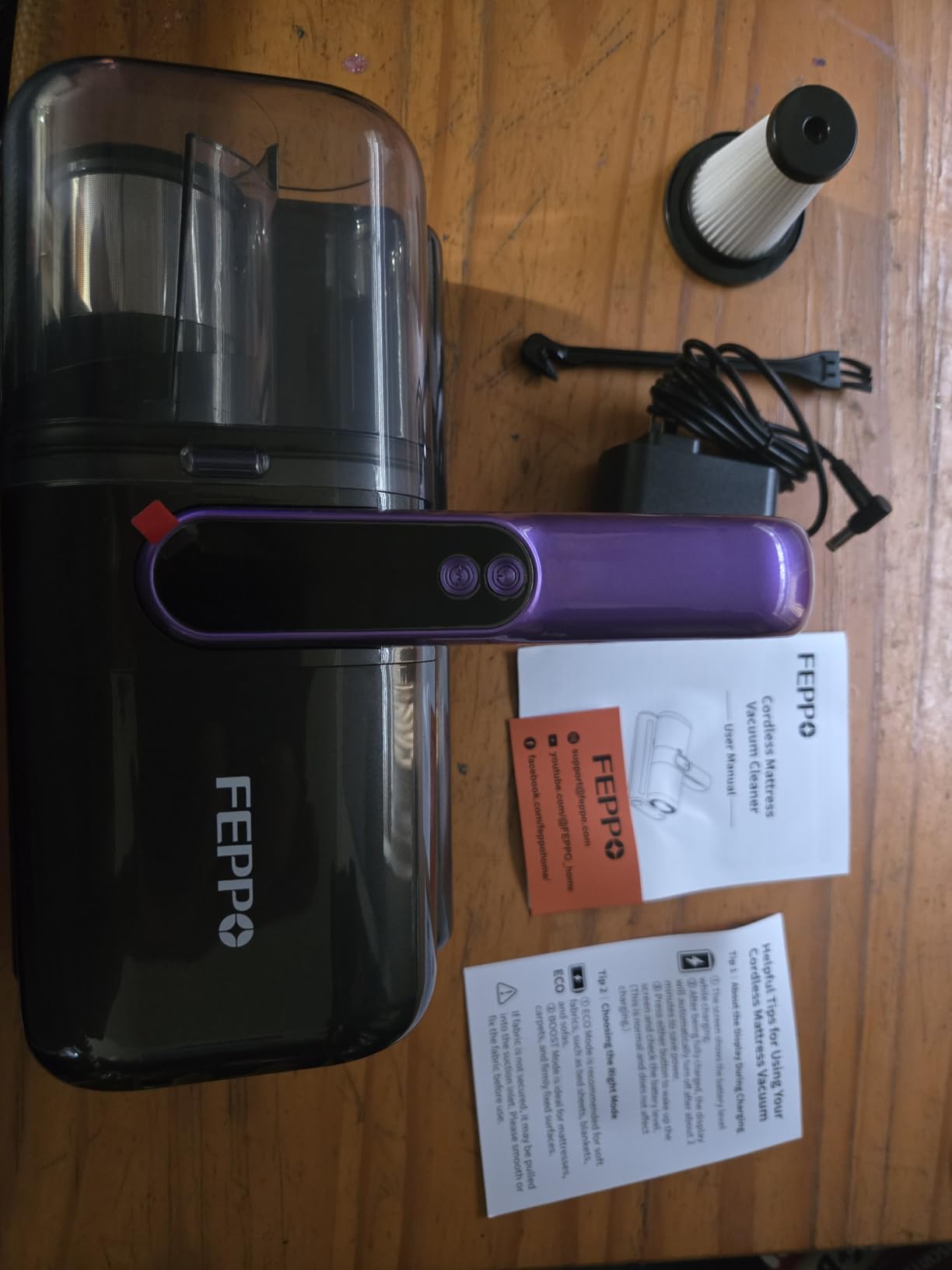 FEPPO Cordless Mattress Vacuum Cleaner, 18Kpa Strong Suction Bed Vacuum customer photo 2