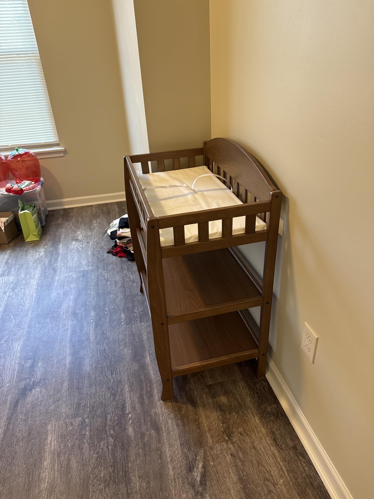 Delta Children Infant Changing Table with Pad, Chestnut customer photo 2