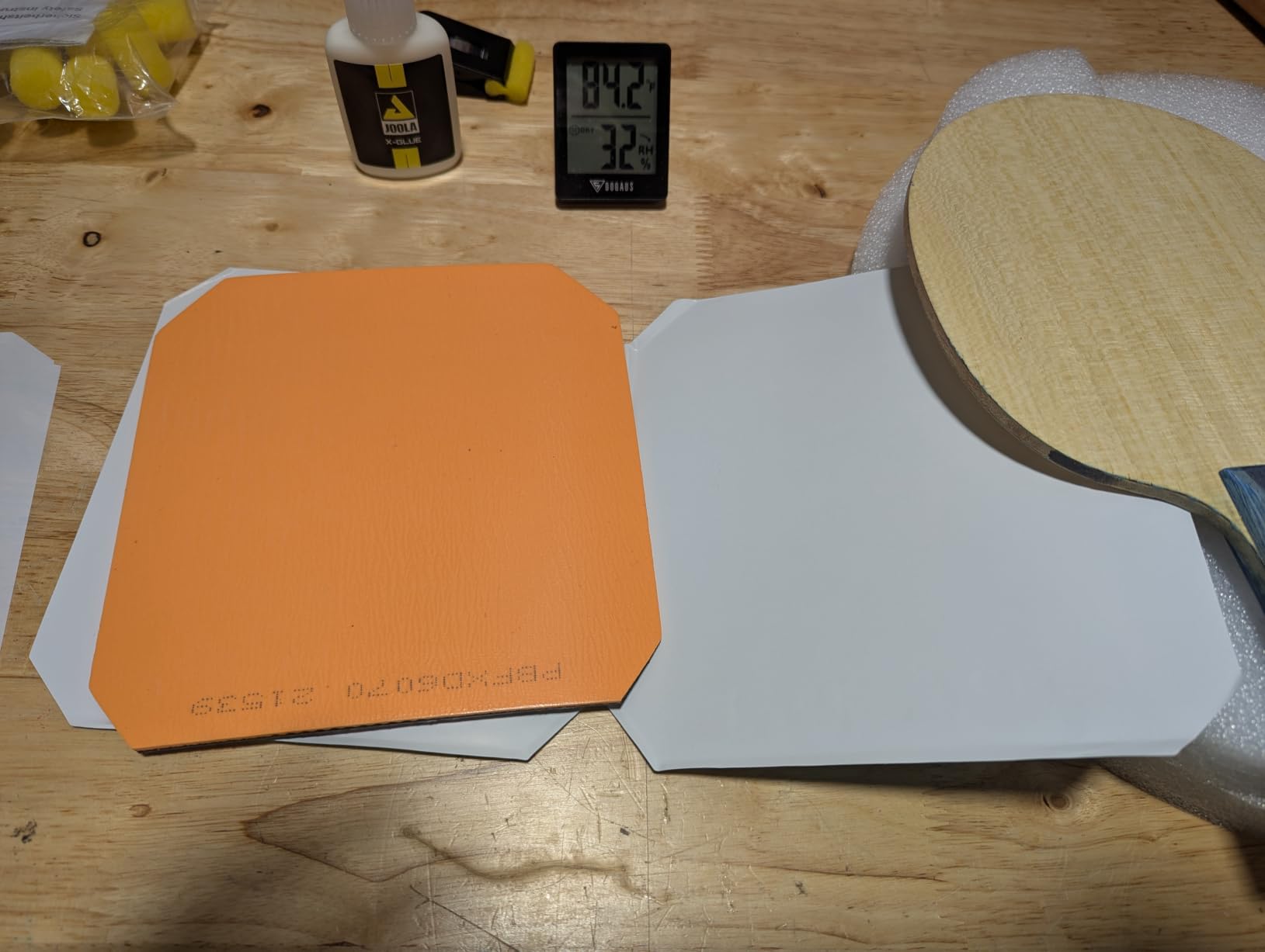 DHS Hurricane 3-NEO Table Tennis Rubber Sheet, Professional Ping Pong Rubber, Plastic Material, 7.2 x 6.93 Inches customer photo 2