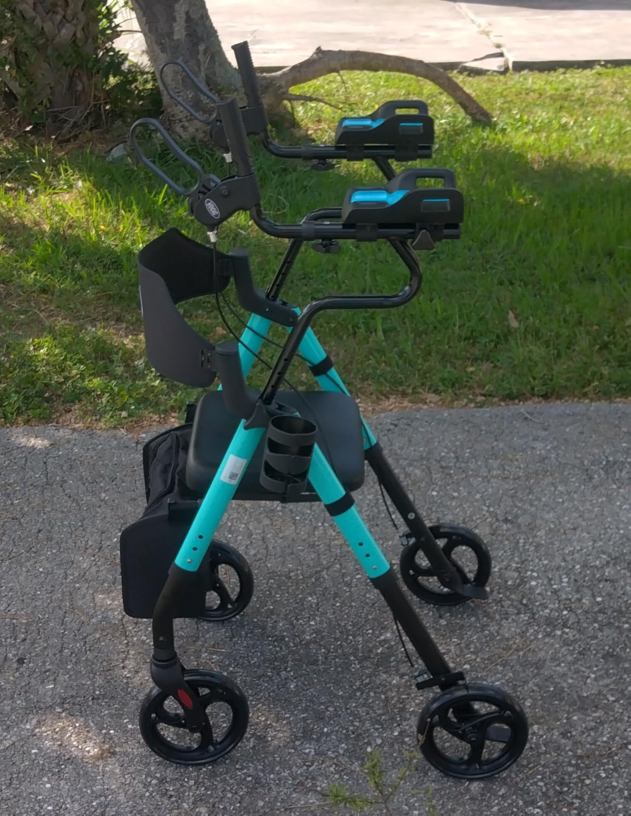 VOCIC Z22 Upright Walkers for Seniors with Seat, GelSoft Stand Up Walker customer photo 1