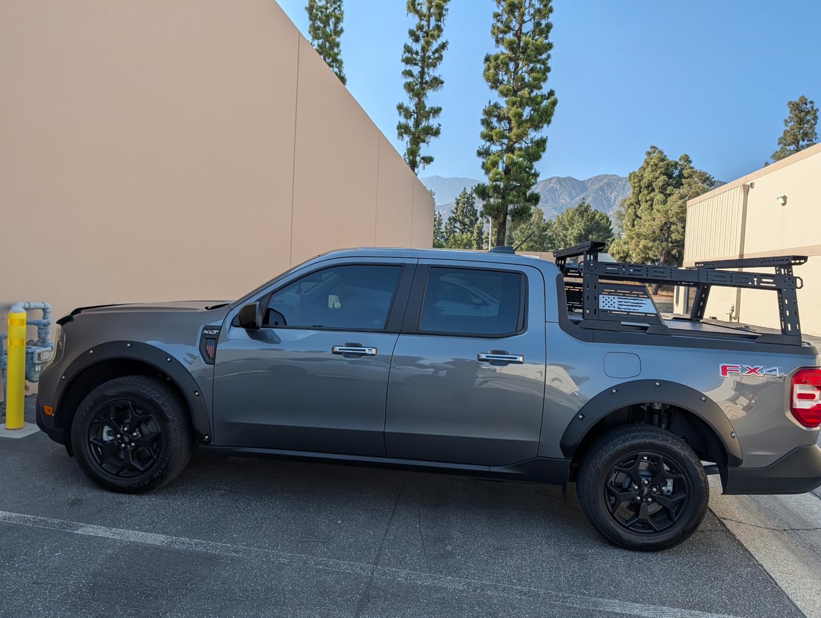 MONOKING 1300 Lbs Load Mid-Size Truck Overland Bed Rack with 2 Crossbars & DIY Flag Panels, Adjustable 17'' to 25'' High Cargo Rack for Gladiator JT Tacoma Frontier Canyon Colorado Ranger Ladder Rack customer photo 2