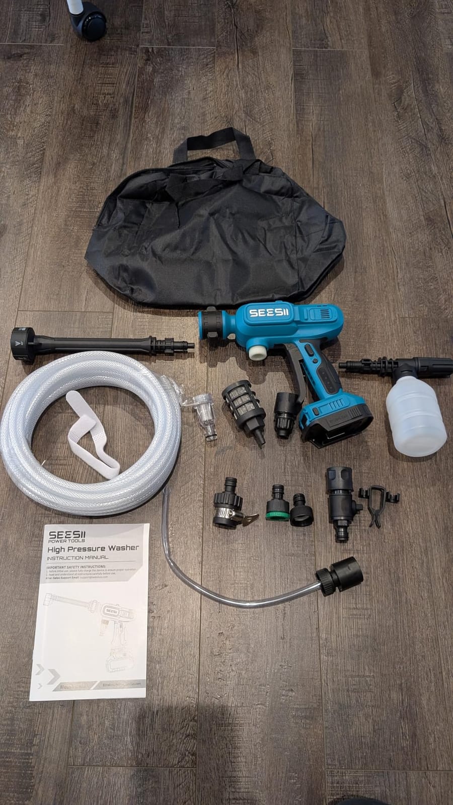 SEESII Cordless Pressure Washer 1250PSI, Portable Power Washer customer photo 1