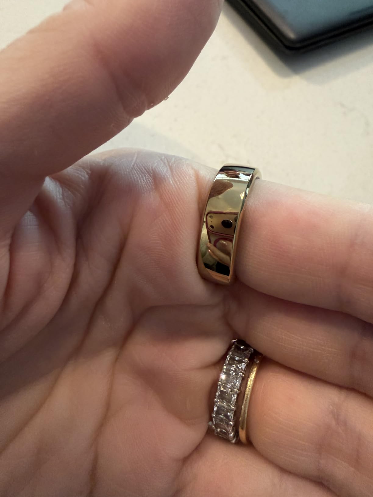 RingConn Gen 3 Smart Ring - Vascular Trends(Size 8, Royal Gold) customer photo 2
