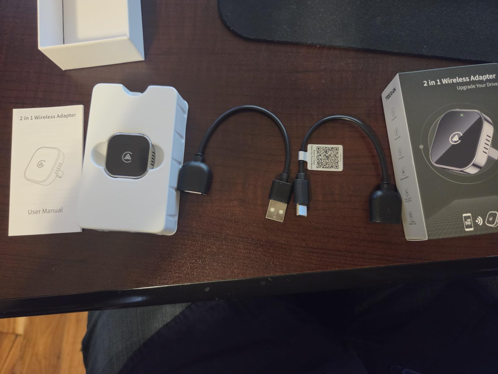 Teeran 2 in 1 Wireless CarPlay and Android Auto Adapter customer photo 1