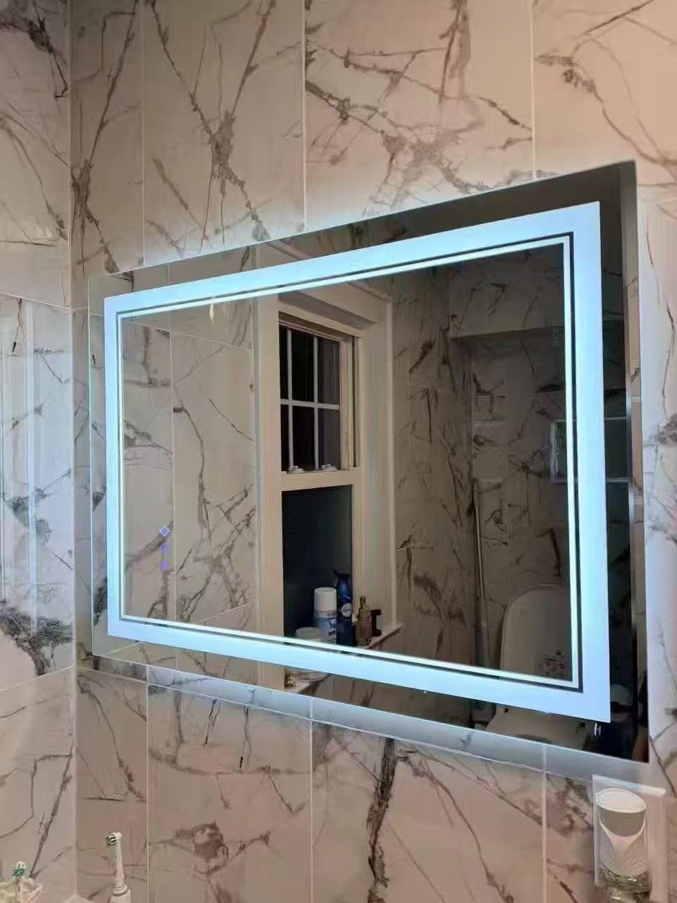 LED Bathroom Mirror, 24x32 Inch Vanity Mirror with Lights customer photo 2
