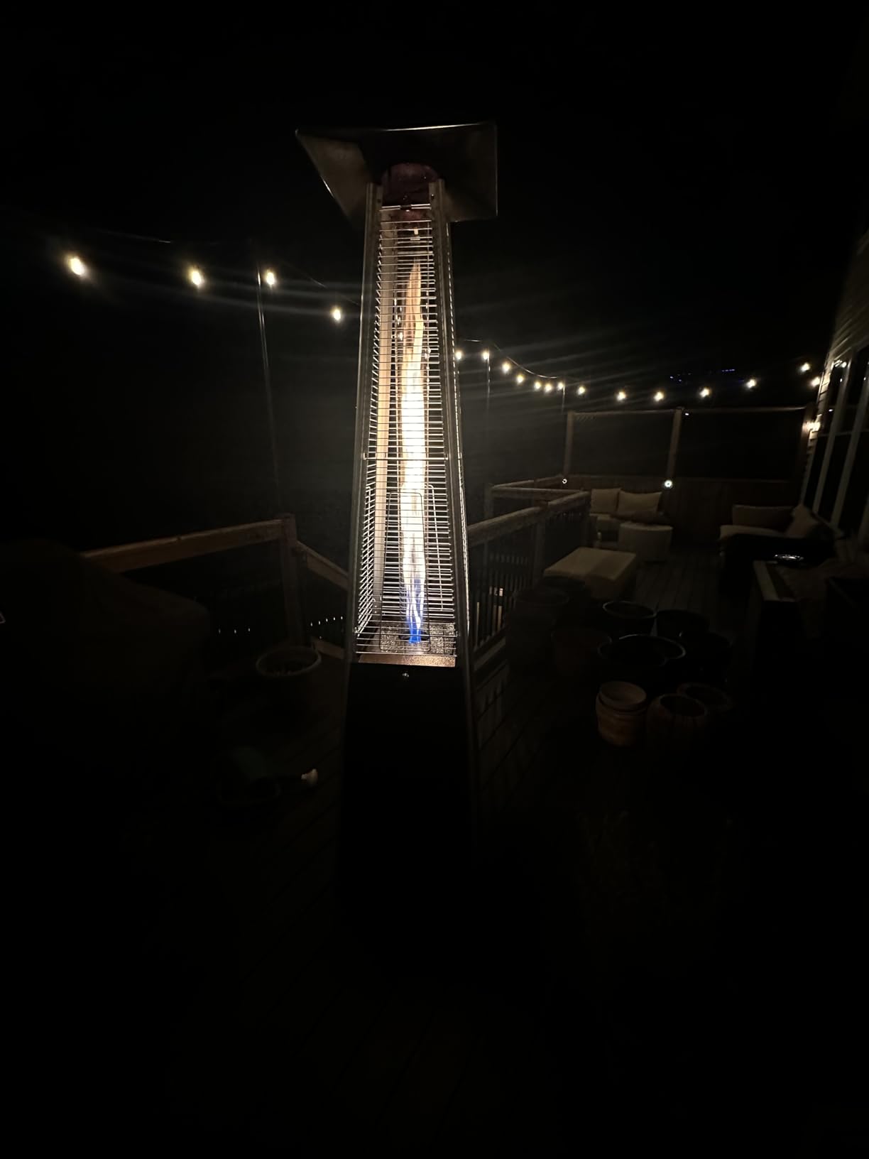FOOWIN Patio Heater 48,000 BTU Outdoor Propane Heater with Wheels customer photo 1