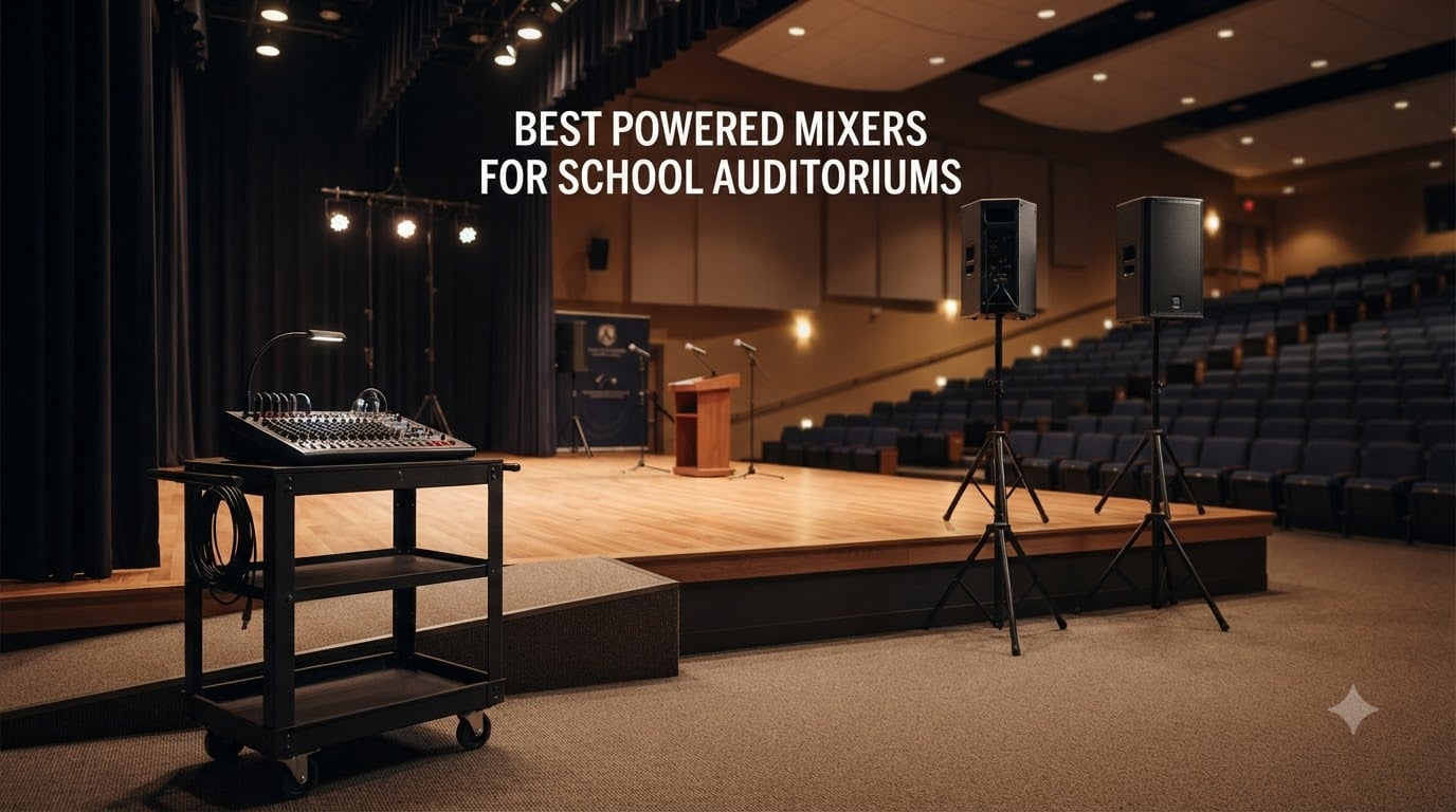 best powered mixers for school auditoriums