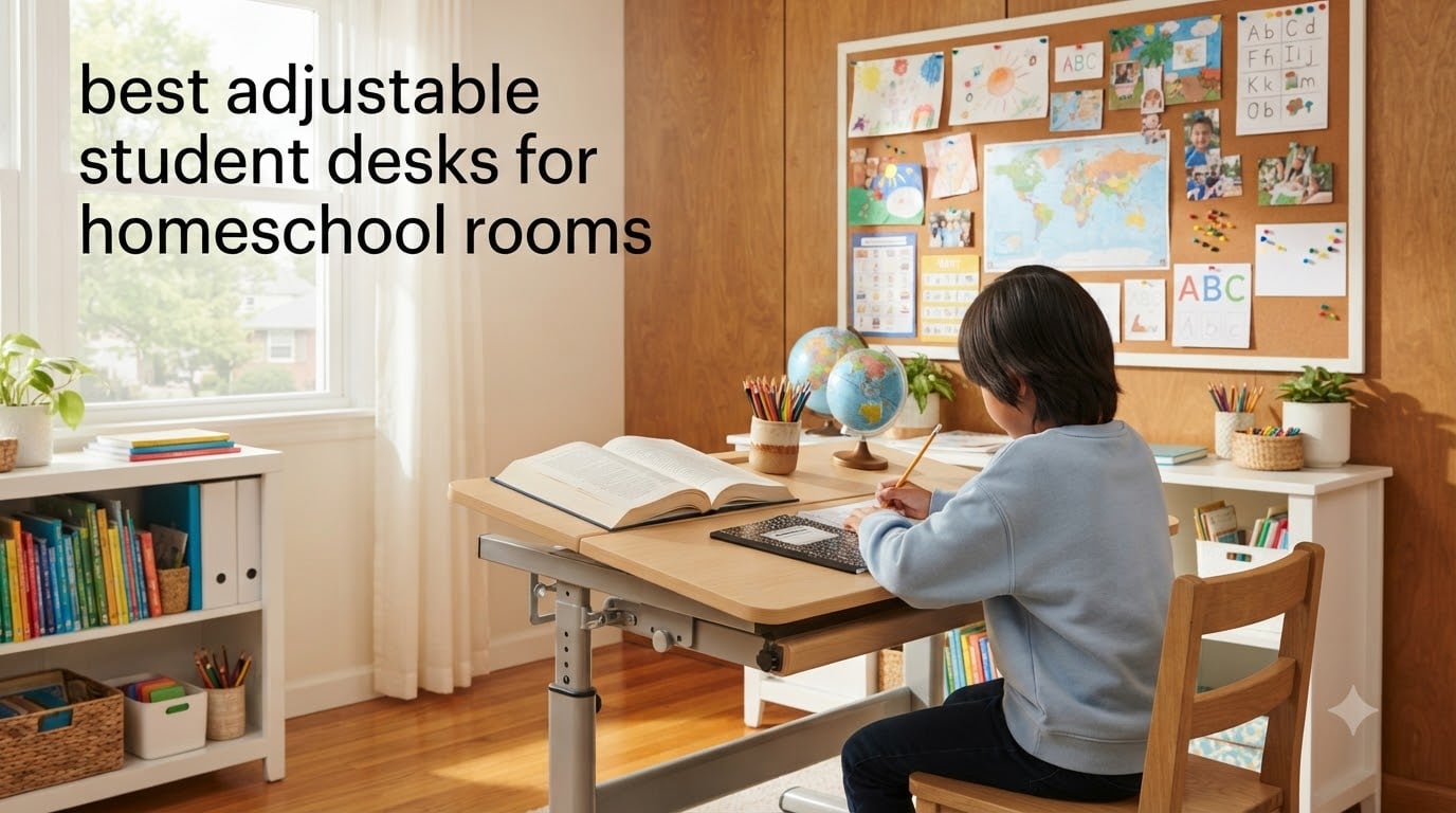 best adjustable student desks for homeschool rooms