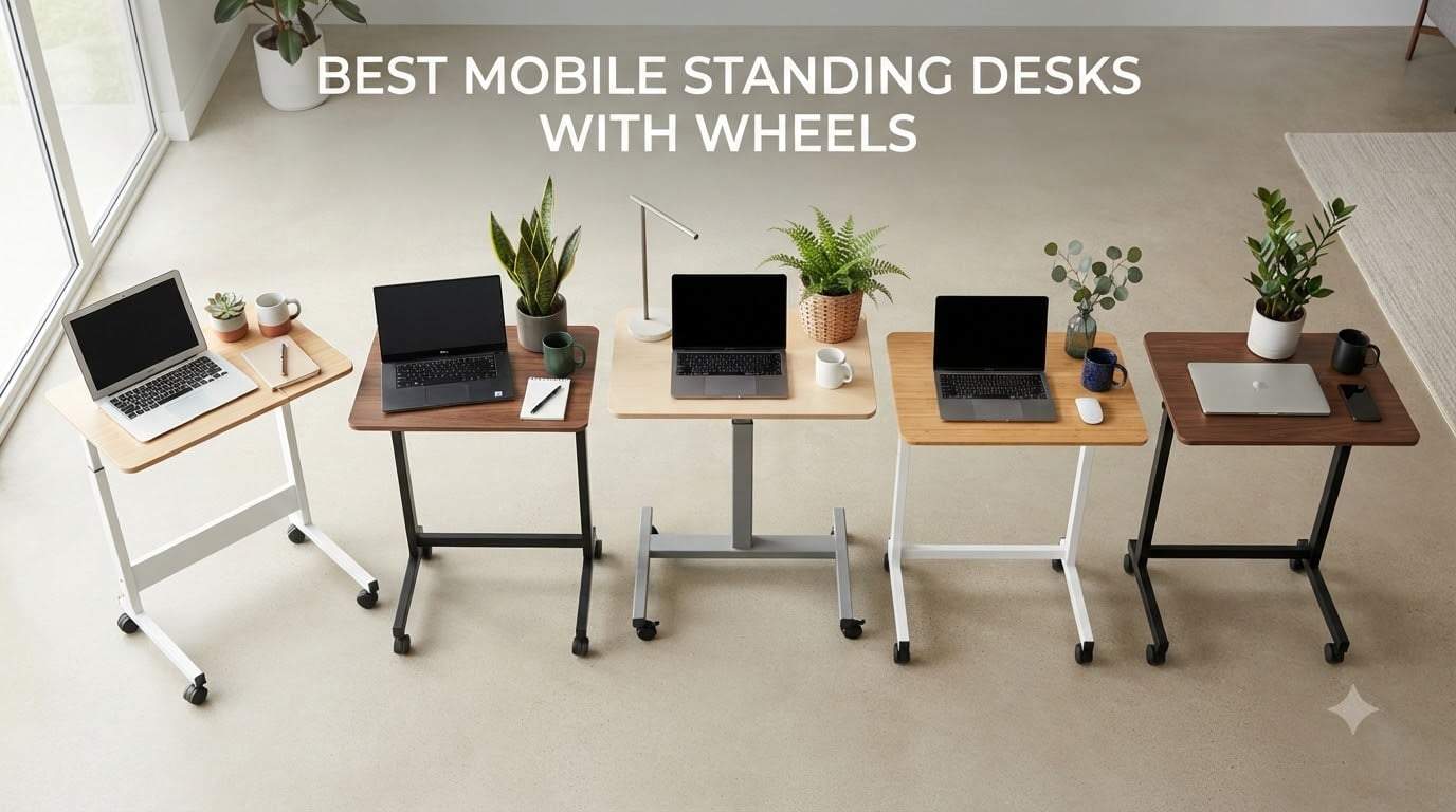 best mobile standing desks with wheels