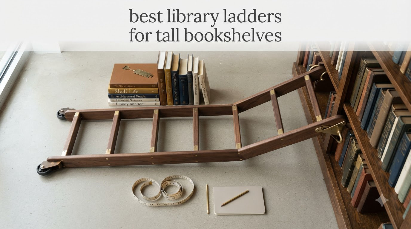 best library ladders for tall bookshelves