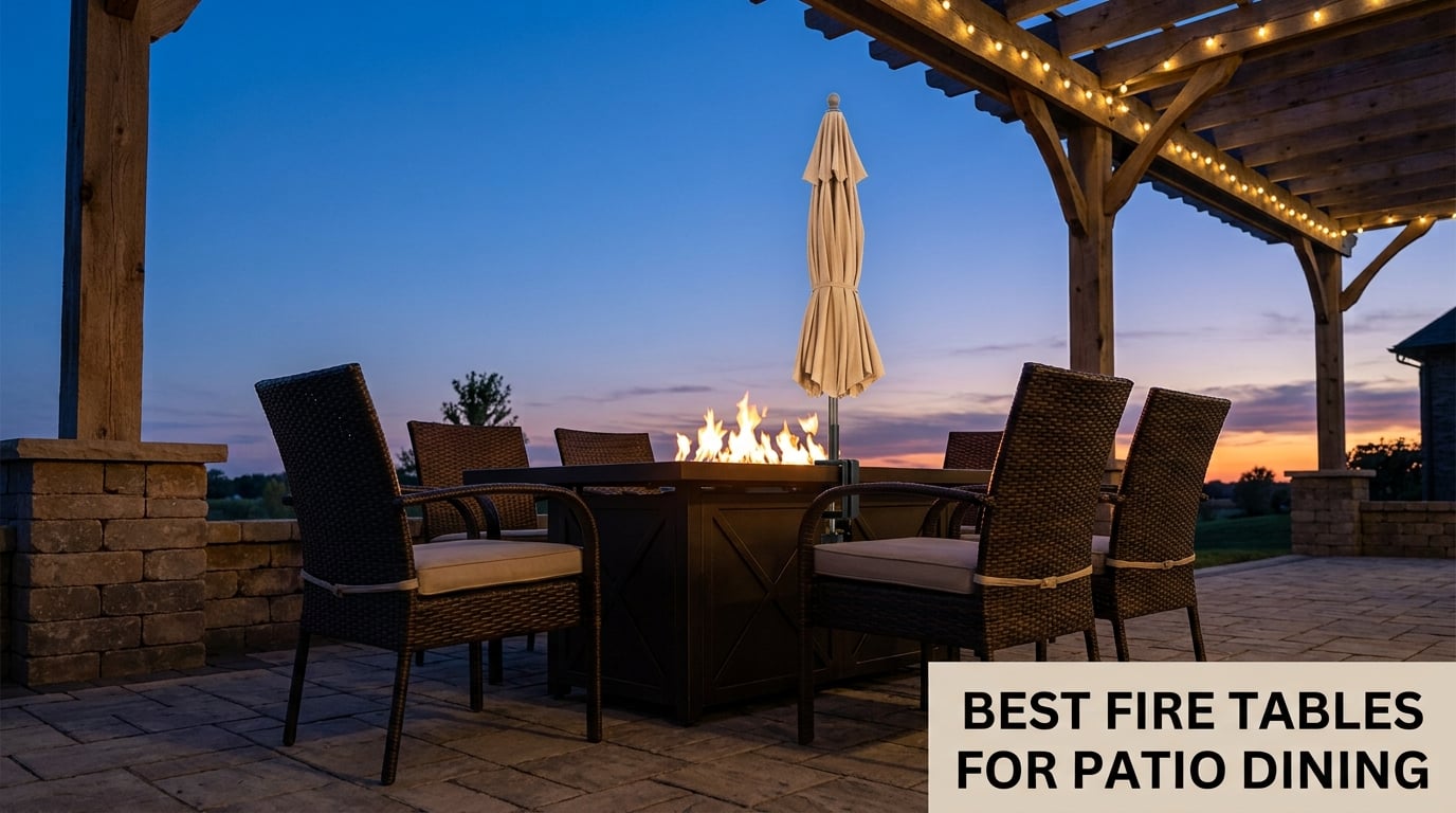 best fire tables for patio dining