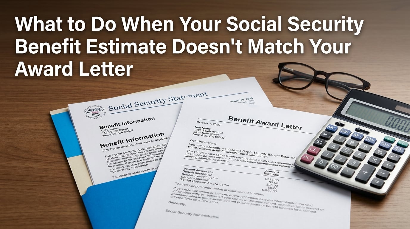 What to Do When Your Social Security Benefit Estimate Doesn't Match Your Award Letter