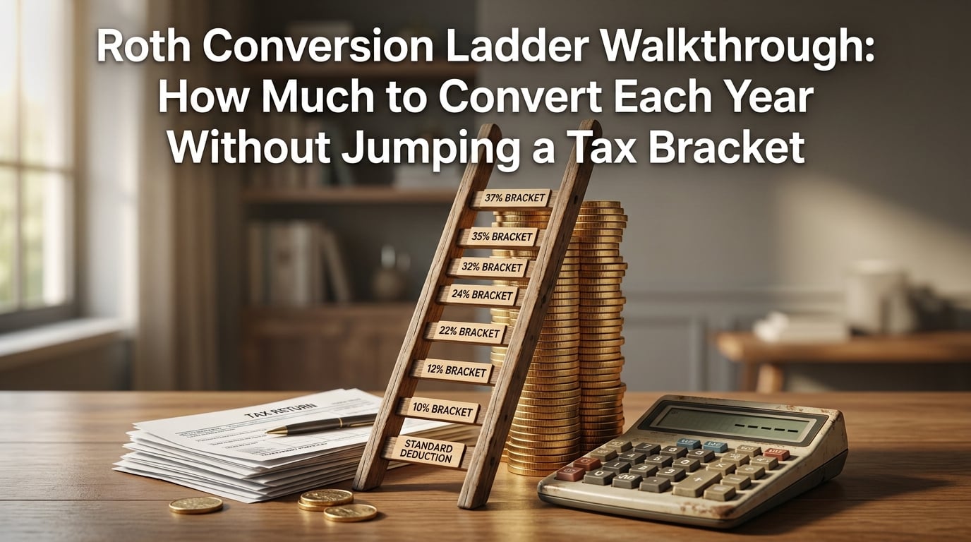 Roth Conversion Ladder Walkthrough: How Much to Convert Each Year Without Jumping a Tax Bracket