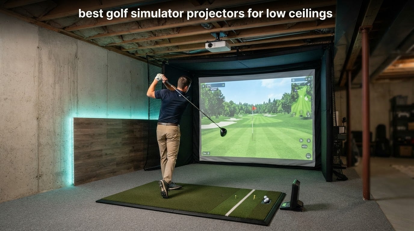 best golf simulator projectors for low ceilings