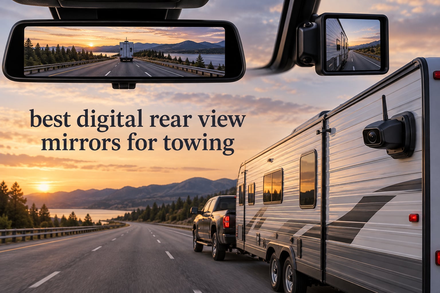 best digital rear view mirrors for towing