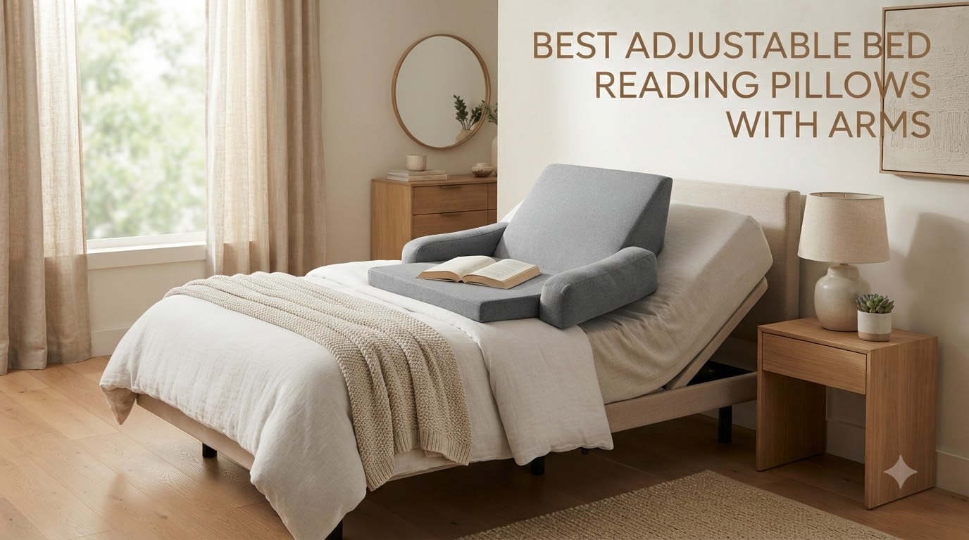 best adjustable bed reading pillows with arms