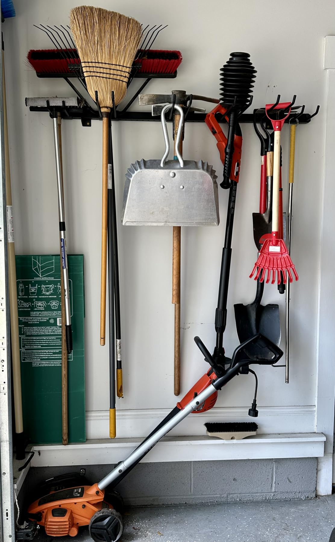StoreYourBoard Tool Storage Rack – Heavy Duty Garage Tool Organizer Wall Mount for Garden Tools, Rakes, Shovels, Garage Hooks, Steel Gear Hanger Holds 300 lbs customer photo 1
