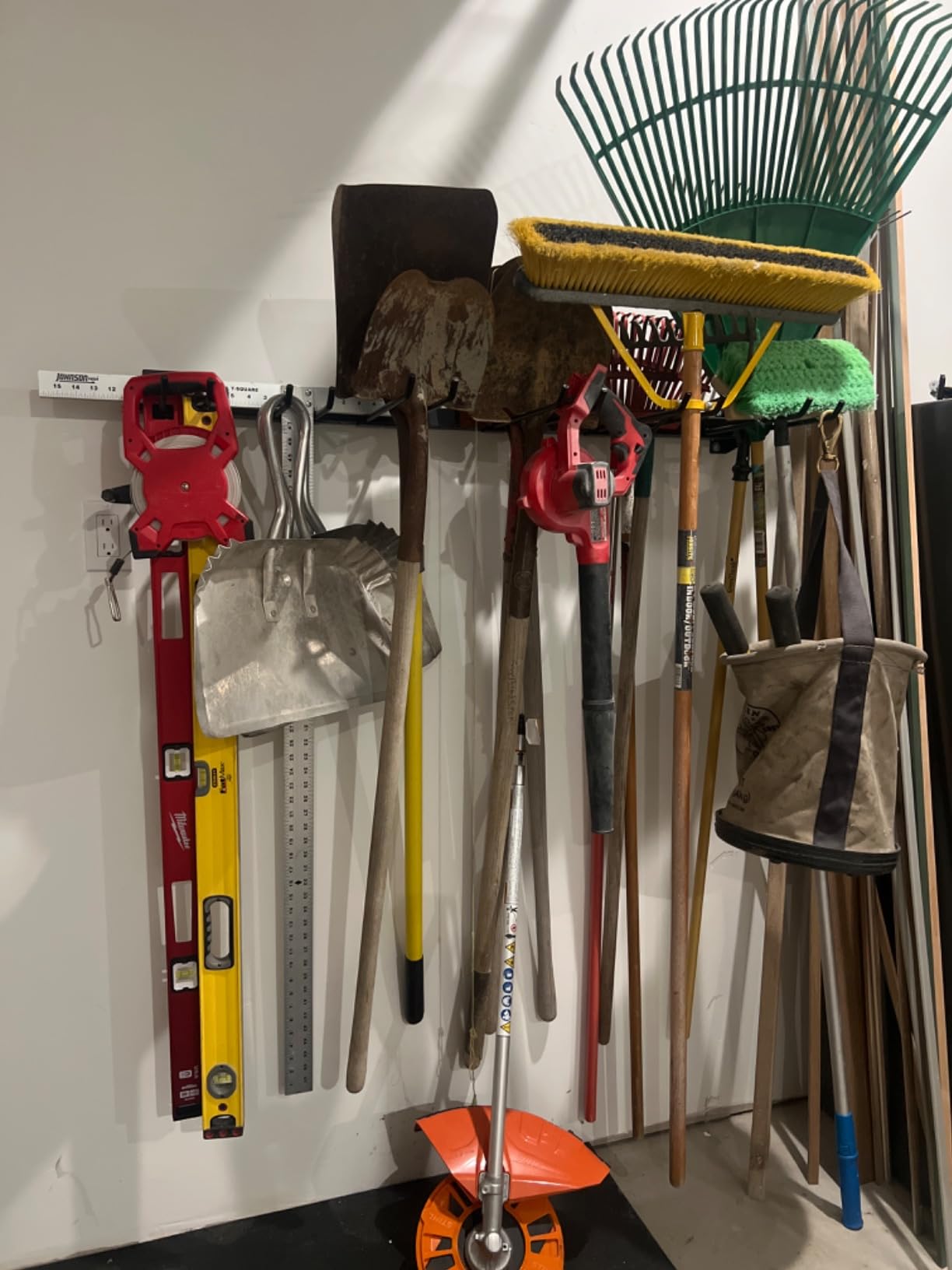 StoreYourBoard Tool Storage Rack – Heavy Duty Garage Tool Organizer Wall Mount for Garden Tools, Rakes, Shovels, Garage Hooks, Steel Gear Hanger Holds 300 lbs customer photo 2