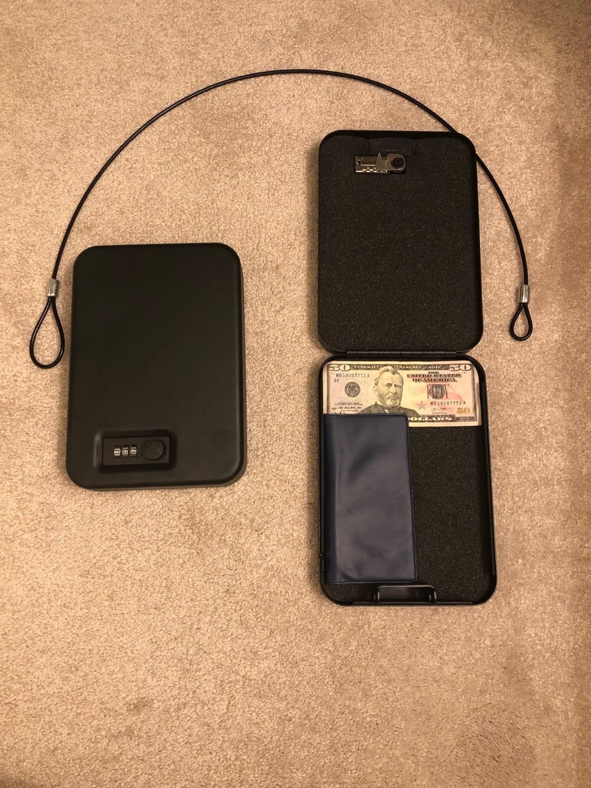 Younion Pistol Safe, Portable Travel Gun Safe, Gun Lock Box, Black customer photo 1