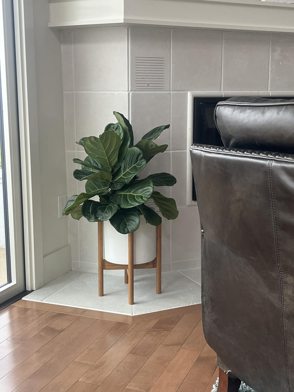 Fox & Fern Large Adjustable Plant Stand Indoor, Bamboo Stand, 11 - 15 Inch customer photo 1