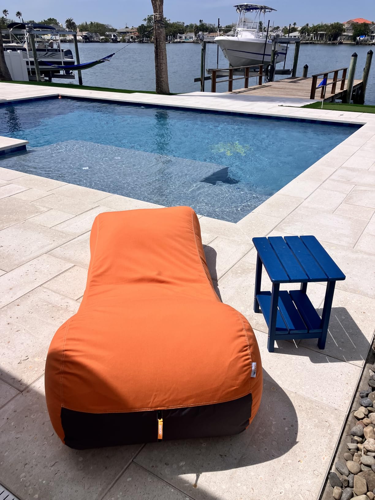 Jaxx Arlo Outdoor Bean Bag Sun Lounger - Pool Patio Chaise Recliner, Aruba customer photo 1