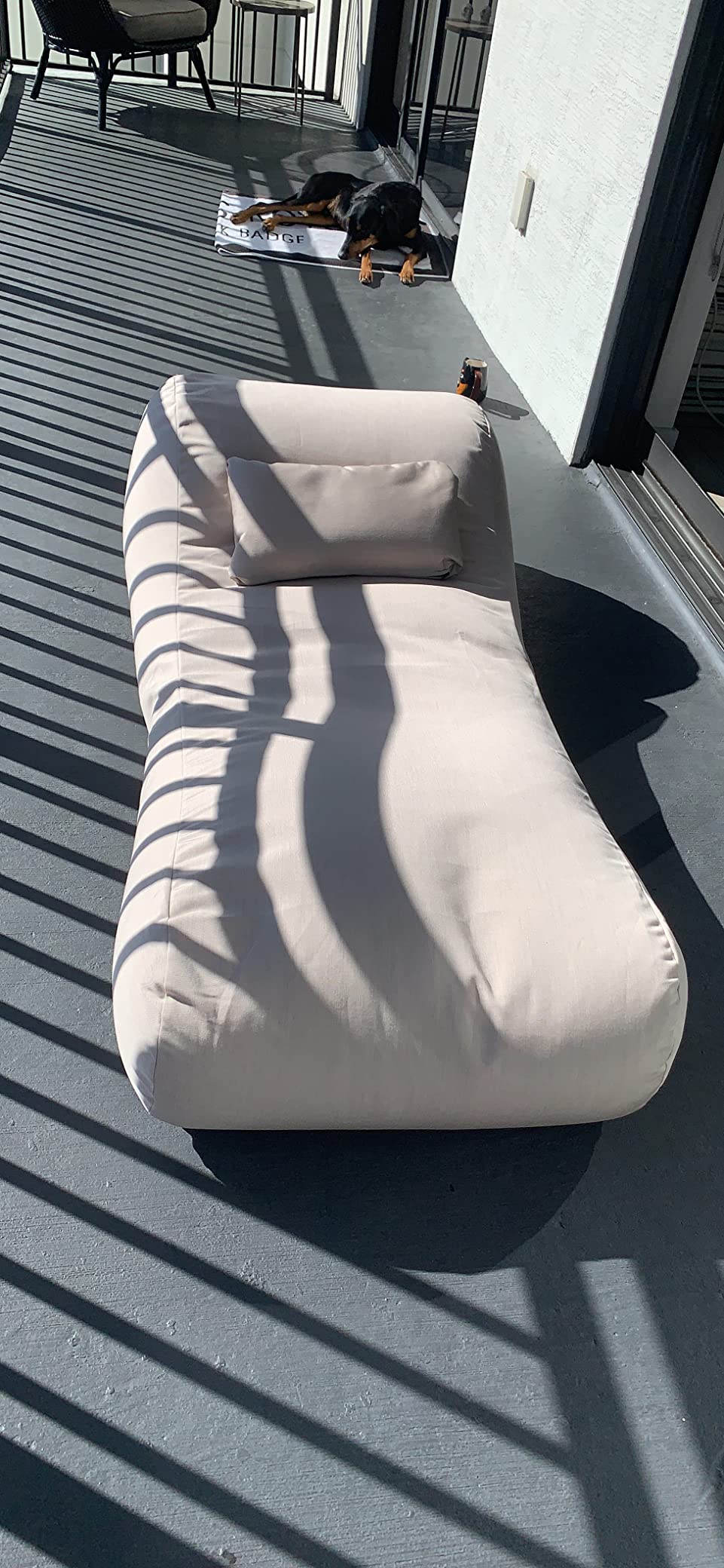 Jaxx Arlo Outdoor Bean Bag Sun Lounger - Pool Patio Chaise Recliner, Aruba customer photo 2