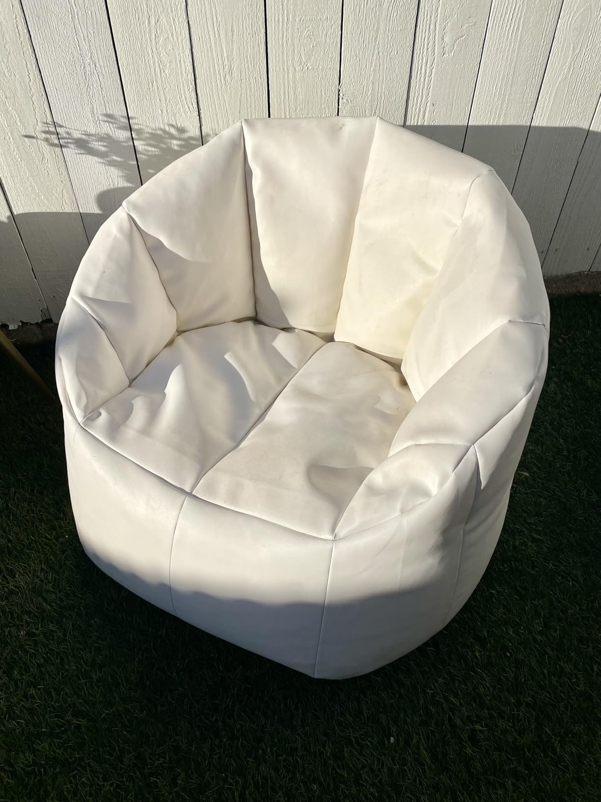 Big Joe Milano Outdoor Beanbag Chair White Marine customer photo 1