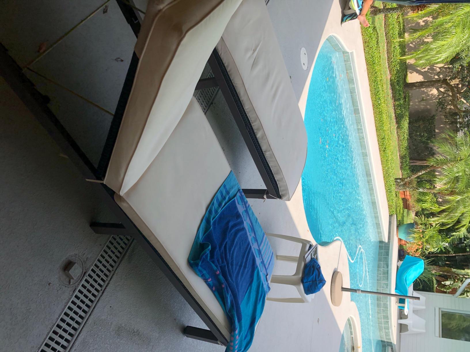 Tangkula Patio Chaise Lounge Chair, Outdoor Rattan Lounger Recliner Chair with Wheels, Wicker Chaise Chair W/Cushioned Seating, Recliner 5-Position Adjustable for Garden Patio Poolside (1, Turquoise) customer photo 2