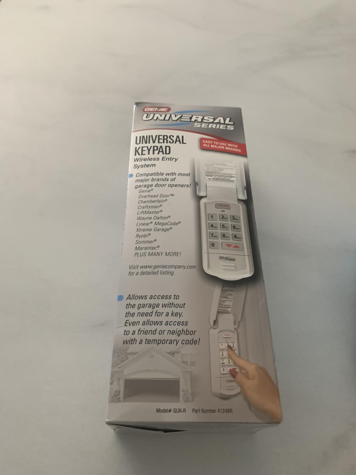 Genie Genuine GUK-R Wireless Universal Garage Door Opener Keypad, Compatible with LiftMaster, Chamberlain, Genie, Craftsman and More customer photo 2