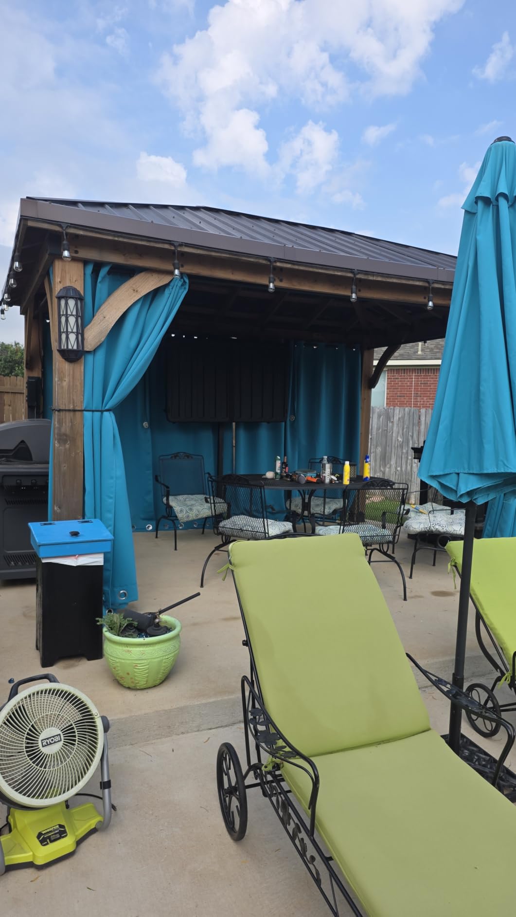 NICETOWN Weighted Outdoor Curtains for Patio Waterproof W52xL84 in 2 Panels customer photo 2