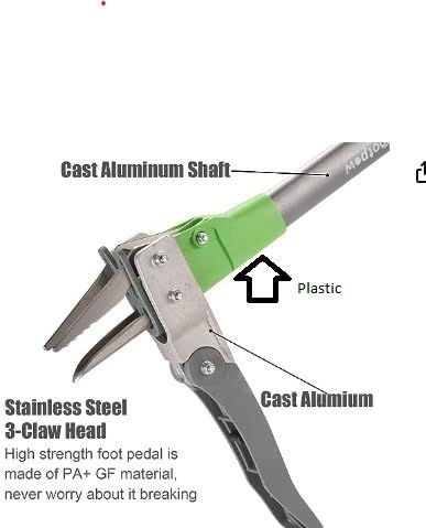 Grootpow WP5 Heavy Duty Weed Puller Tool, Stand Up Dandelion Weeder with 40