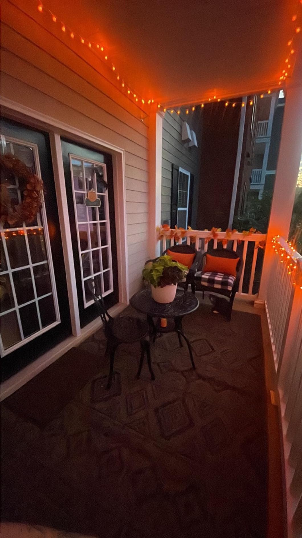 3 Piece Patio Bistro Set Cast Aluminum Bistro Table and Chairs Set of 2 with Umbrella Hole,All Weather Metal Bistro Table Set,Outdoor Patio Furniture Set for Garden(Butterfly Black) customer photo 2