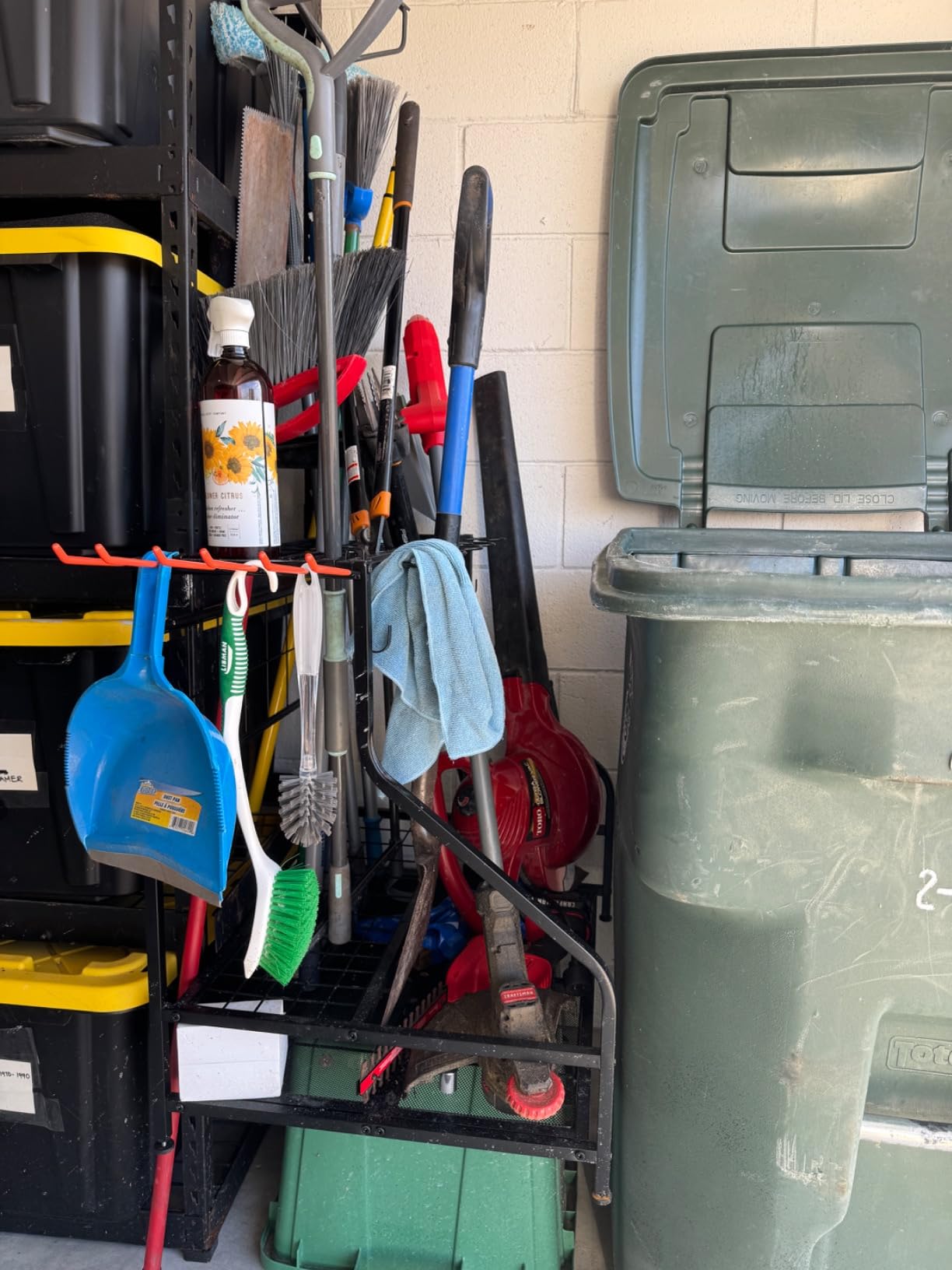 Garden Tool Organizer for Garage, Garden Tool Rack, Up to 58 Long Handled Tools, Yard Tool Holder for Garage, Shed, Outdoor, Tool Stand, Black (Garden Tool Rack) customer photo 1