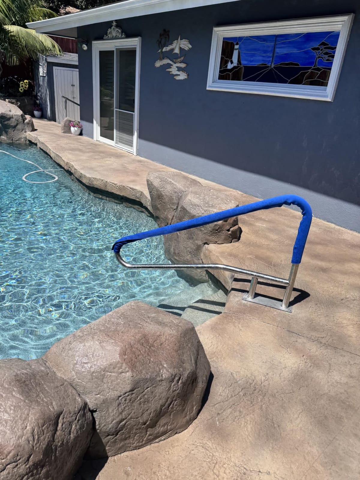 Pool Rail for inground Pools(54x32), 304SS Swimming Pool handrail w/Cover customer photo 2