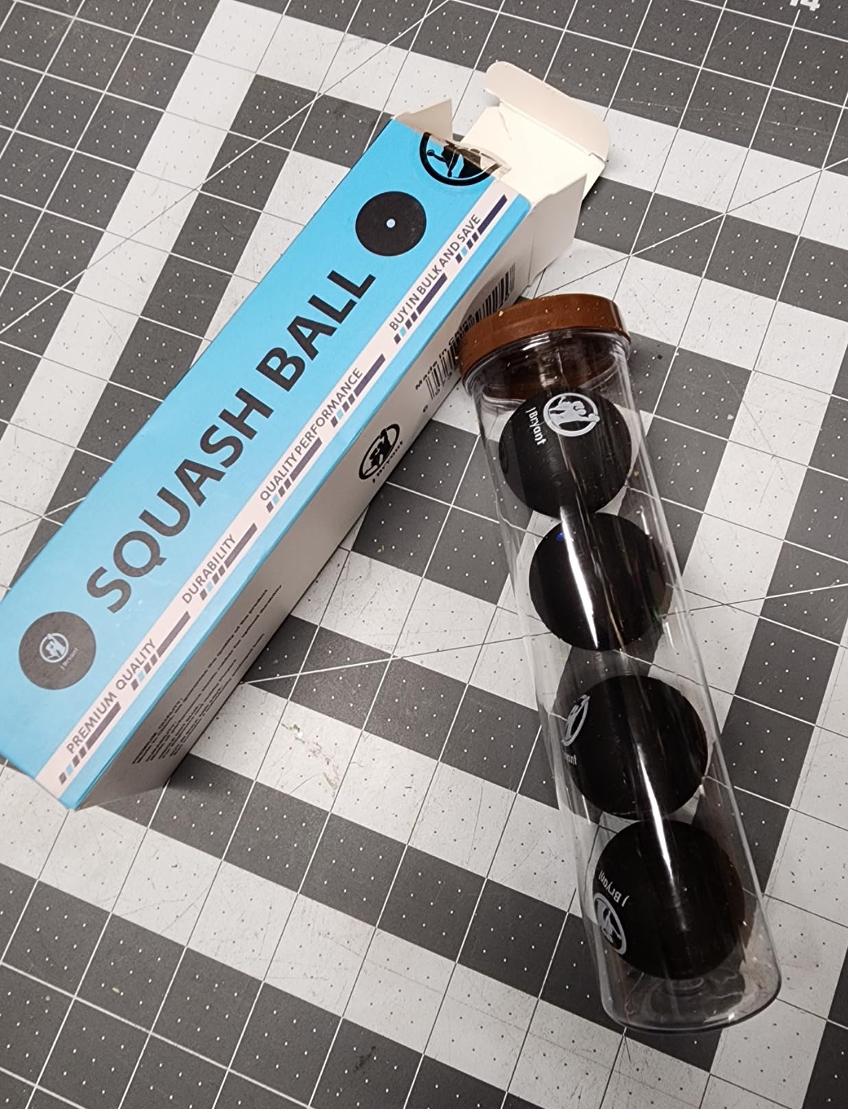 J Bryant Squash Balls 4 Pack, Single Blue Dot Rubber Squash Ball for Beginners and Kids Competition Training customer photo 2