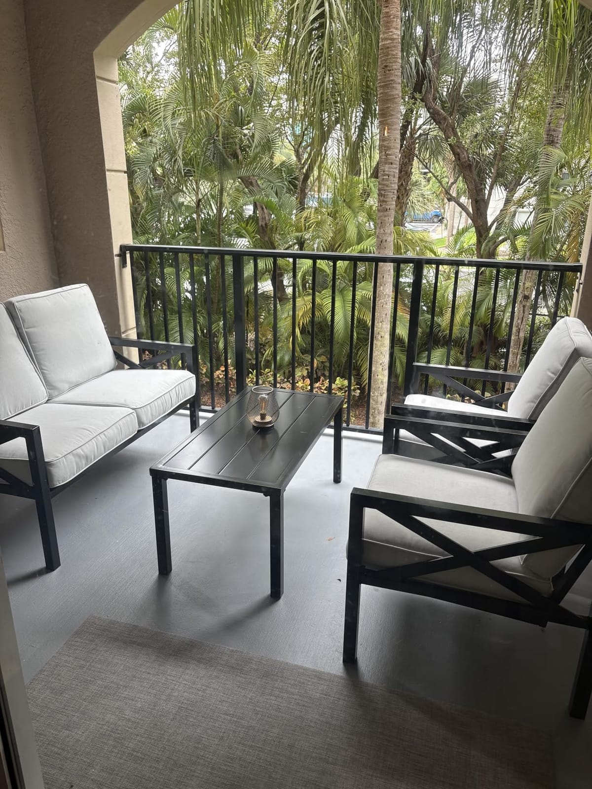 4 Piece Patio Furniture Set Metal Patio Conversation Set, 5.5