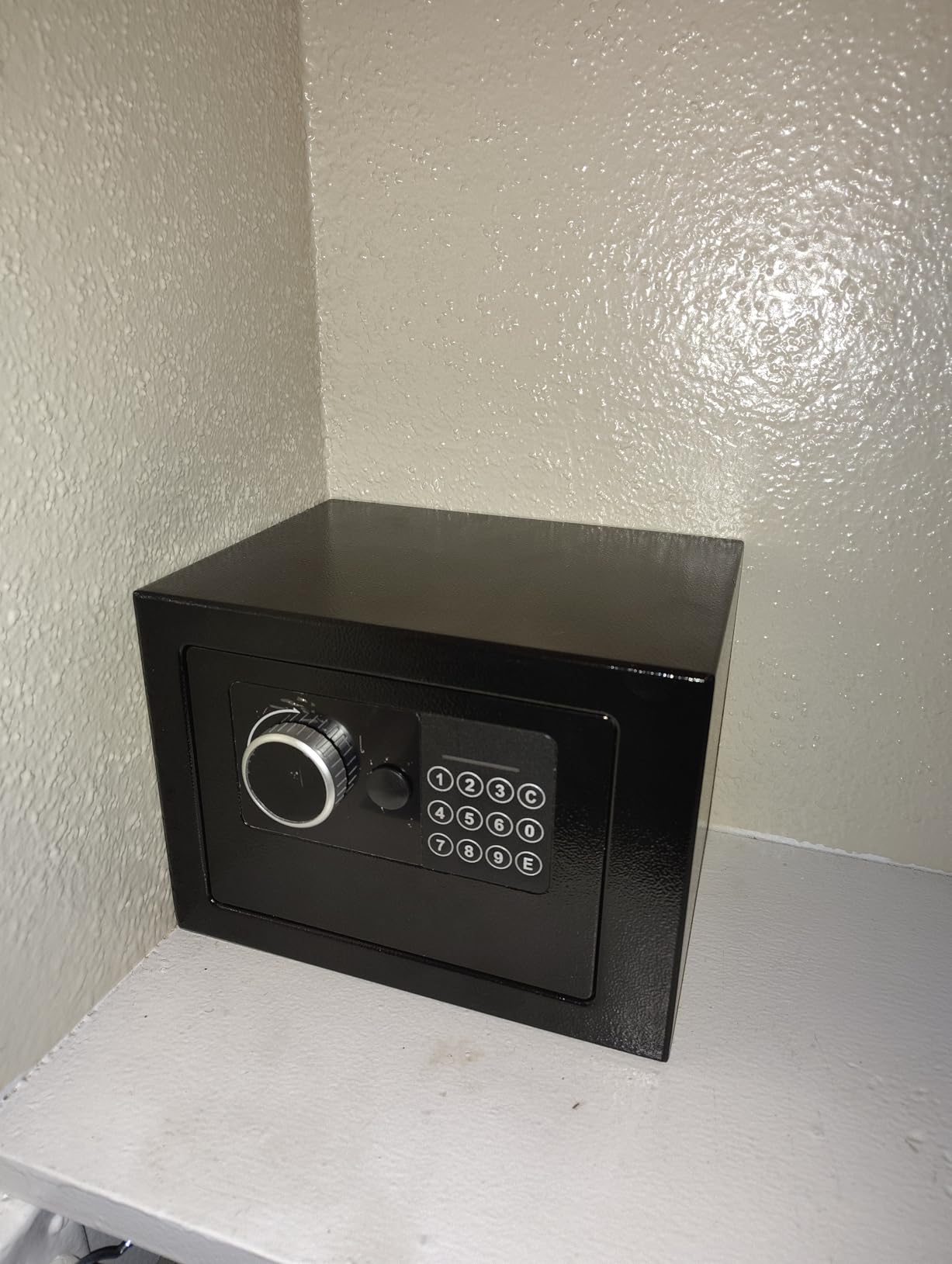 Digital Electronic Money Safe, Steel Security Lock Box with Keypad, Office Hotel Business Jewelry Gun Cash Safe, 0.23 Cubic Feet, 9.06