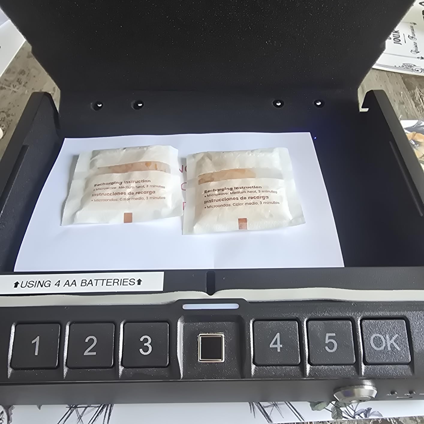 ONNAIS Large Biometric Gun Safe for Handgun with Fingerprint Keypad Lock customer photo 2