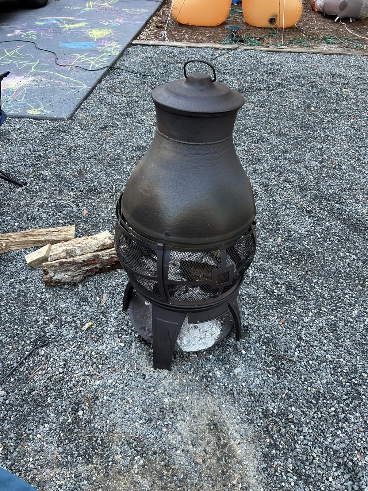 BALI OUTDOORS Fire Pit Wood Burning Chiminea Outside customer photo 1