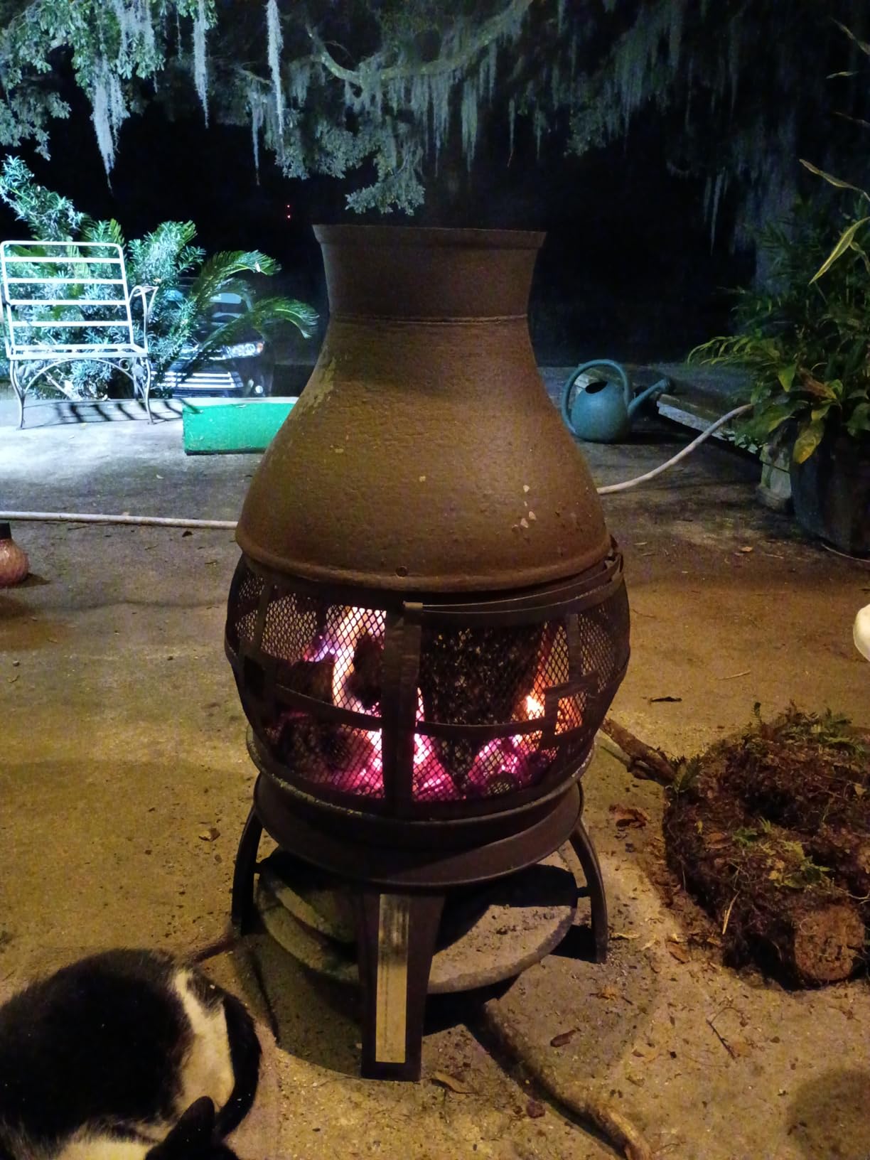 BALI OUTDOORS Fire Pit Wood Burning Chiminea Outside customer photo 2